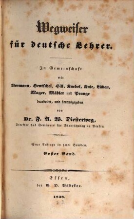 Wegweiser für deutsche Lehrer, 1