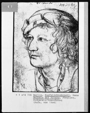 Skizzenbuch — Bildnis eines Mannes mit Barett, Folio recto