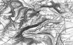 Ziegra-Knobelsdorf-Töpeln und Wöllsdorf (Ortsteile). Oberreit, Sect. Freiberg, vor 1843