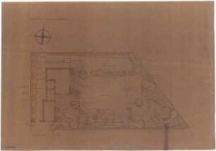 Garten Mengelberg, Düsseldorf: Lageplan mit Gartenplan 1:100