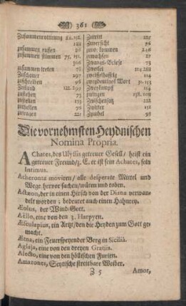 [III.] Die vorhnehmsten Heydnischen Nomina Propria