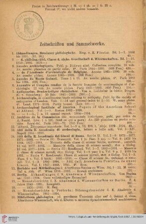Zeitschriften und Sammelwerke (Nr. 1 - 94)