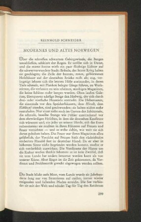 Modernes und altes Norwegen