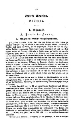 Chronik : dritte Section