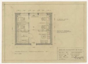 Flughafen Tempelhof - Grundriss des Friseurraumes