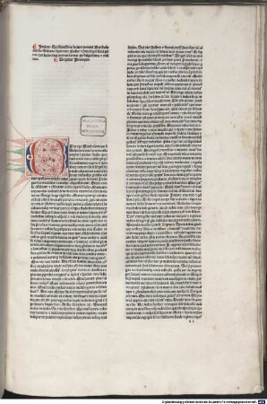 Initium Excellentissime lecture domini Bartholomei de Saliceto super toto Codice, Primo. Super libro primo