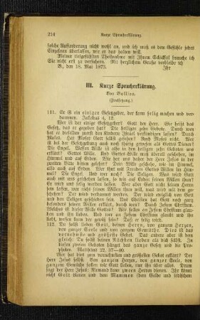 Kurze Sprucherklärung : (Fortsetzung)