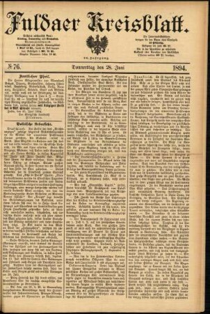 Ausgabe vom Donnerstag, den 28. Juni 1894.