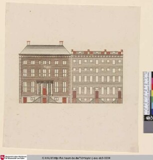 [Fassade eines Amsterdamer Grachtenhaus, Keizersgracht 480-476 und 452; Grachtenpand]