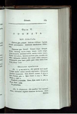 ORDO V. Odonata.