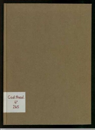 Sermo de penitentia Martini Luther Augustiniani - Cod.theol.et.phil.qt.265
