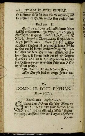 15. Domin. III. Post Epiphan.