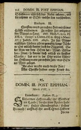 15. Domin. III. Post Epiphan.