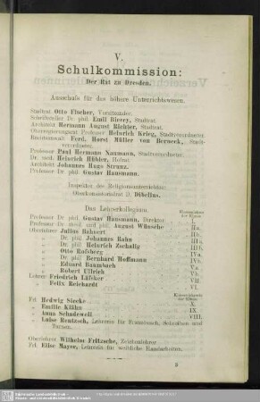 V. Schulkommission