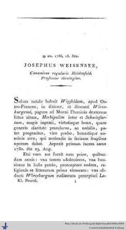 Josephus Weisensee.