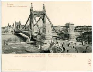 Budapest. Elisabethbrücke (1897-1903) über die Donau : Budapest. Elisabethbrücke (1897-1903; Aurél Czekelius, Antal Kherndl) über die Donau