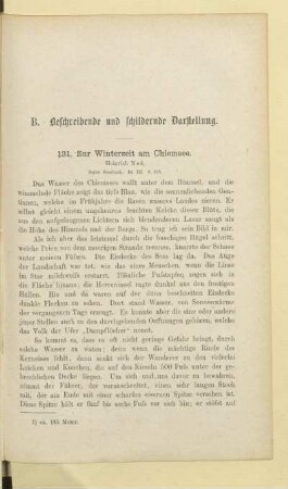 B. Beschreibende und schildernde Darstellung