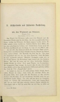 B. Beschreibende und schildernde Darstellung