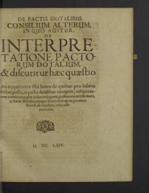 Interpretatione pactorum dotalium