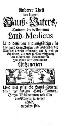 Anderer Theil des klugen Hauß-Vaters.