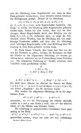 Gliederzahl der allgemeinen Gleichung nten Grades.