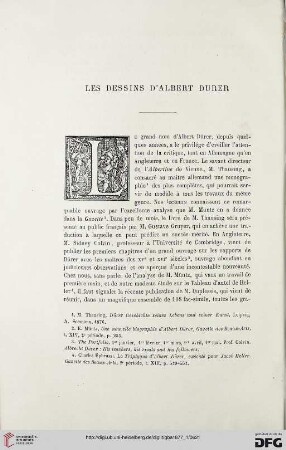 2. Pér. 15.1877: Les dessins d'Albert Durer, [1]