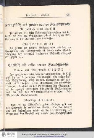 Englisch als erste neuere Fremdsprache