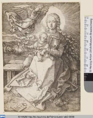 Maria, von einem Engel gekrönt