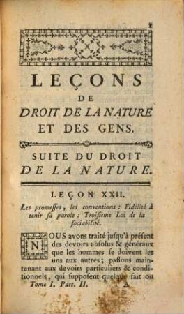 Leçons De Droit De La Nature Et Des Gens, 1,2. Droit De La Nature ; Seconde Partie