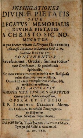 Insinuationes divinae pietatis