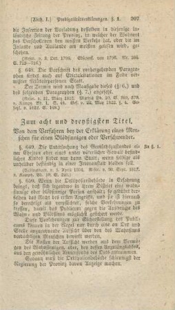 Zum acht und dreyßigsten Titel