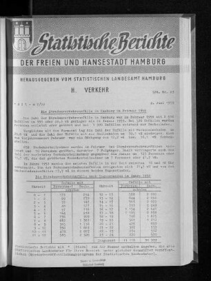 Die Straßenverkehrsunfälle in Hamburg im Februar 1959 : Lfd. Nr. 23