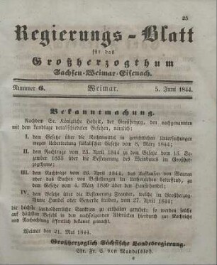 Nr. 6 : 5. Juni 1844