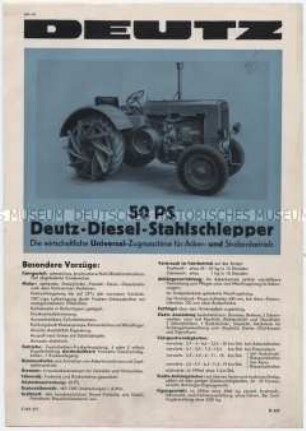 50 PS Deutz-Diesel-Stahlschlepper