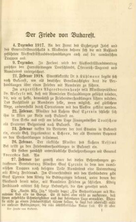 Bd. 8, Hälfte 2, [Anhang]: Der Friede von Bukarest