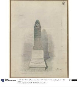 Entwurf zum Grabmal für Sigismund F. Hermbstädt