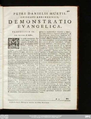 Propositio IX. Iesus Nazarenus est Messias.
