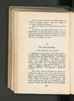 XX. Der Antisemitismus