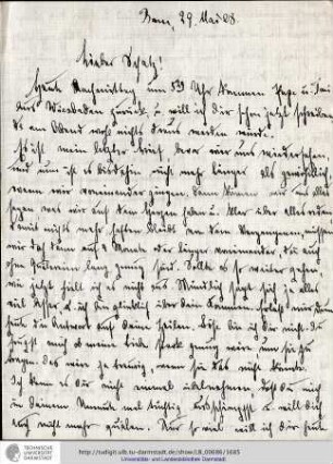 Brief vom 29.05.1908