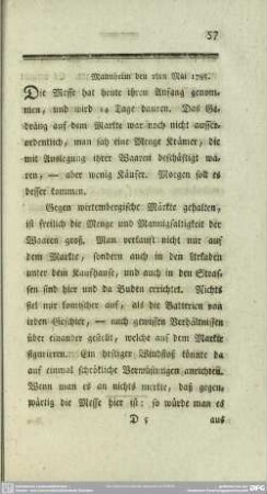 Mannheim den 2ten Mai 1785
