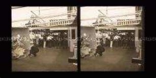 Kaiser Wilhelm II. und König Leopold II. von Belgien an Deck der SMS Hohenzollern