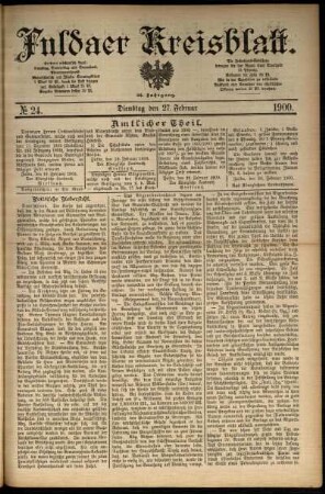 Ausgabe vom Dienstag, den 27. Februar 1900.