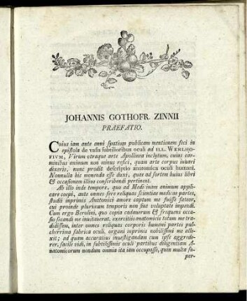 Johannis Gothofr. Zinii. Præfatio.