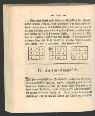 IV. Karten-Kunststücke.