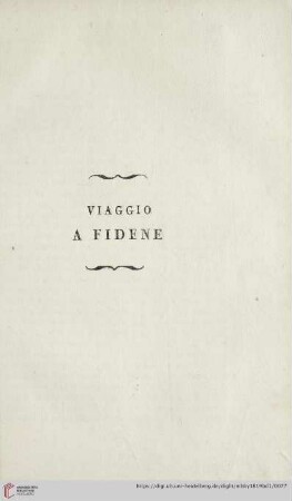 Viaggio a Fidene
