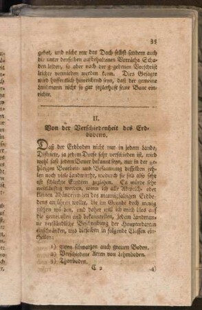 II. Von der Verschiedenheit des Erdbodens