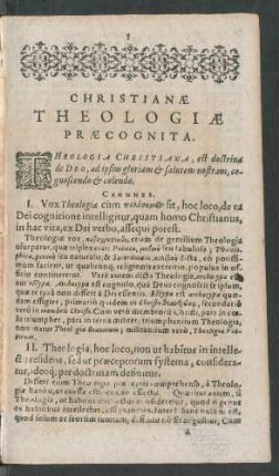 Christianae Theologiae ...