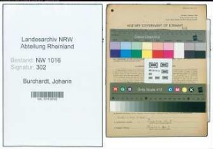 Entnazifizierung Johann Burchardt , geb. 14.06.1900 (Landwirt)