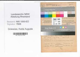 Entnazifizierung Hulda Auguste Gniewoss, geb. 03.04.1911 (Lehrerin)