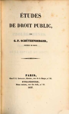Études de droit public